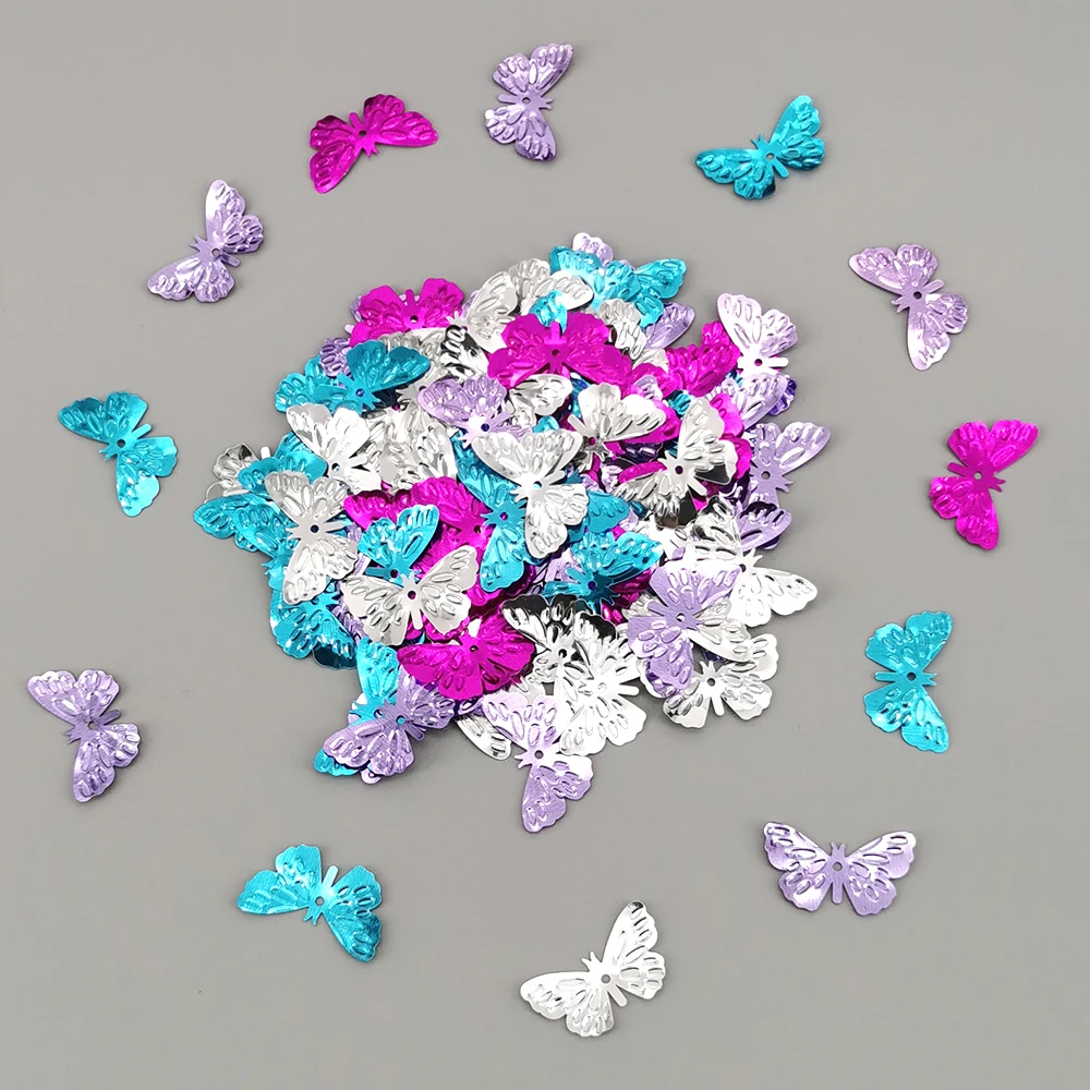 15grams Table Confetti Colorful Butterfly Die-cut Plastic Scartters For Girl\'s Birthday Party Store Showcase Home Event Decor