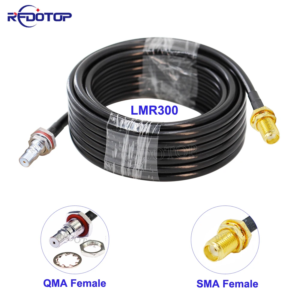 

LMR-300 SMA Male/Female to QMA Female Connector LMR300 50-5 Coaxial Cable QMA to SMA RF Adapter Cable 50 Ohm Low Loss 15CM-30M