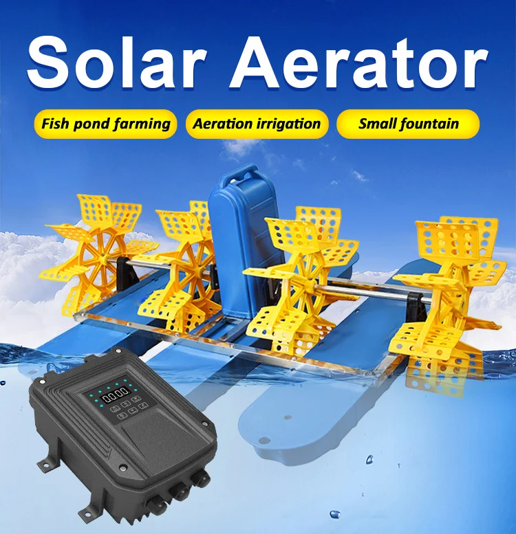 Aerator Pump for Fish Pond Farming and AquacultureHigh Efficiency 1500w Solar Powered view 2