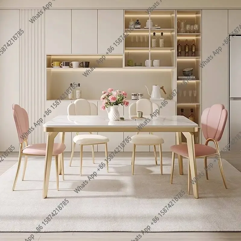 O A Small Space Dining Tables Square Design Gold White Luxury Kitchen Dining Tables Modern Nordic Mesas De Comedor Furniture Hom
