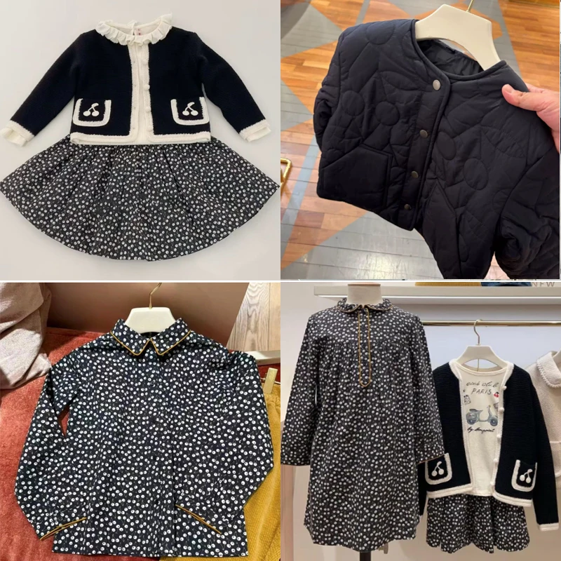 

kids sweaters and tops skirts clothing sets for girls cute print long sleeve princess dress outwear jacket coat