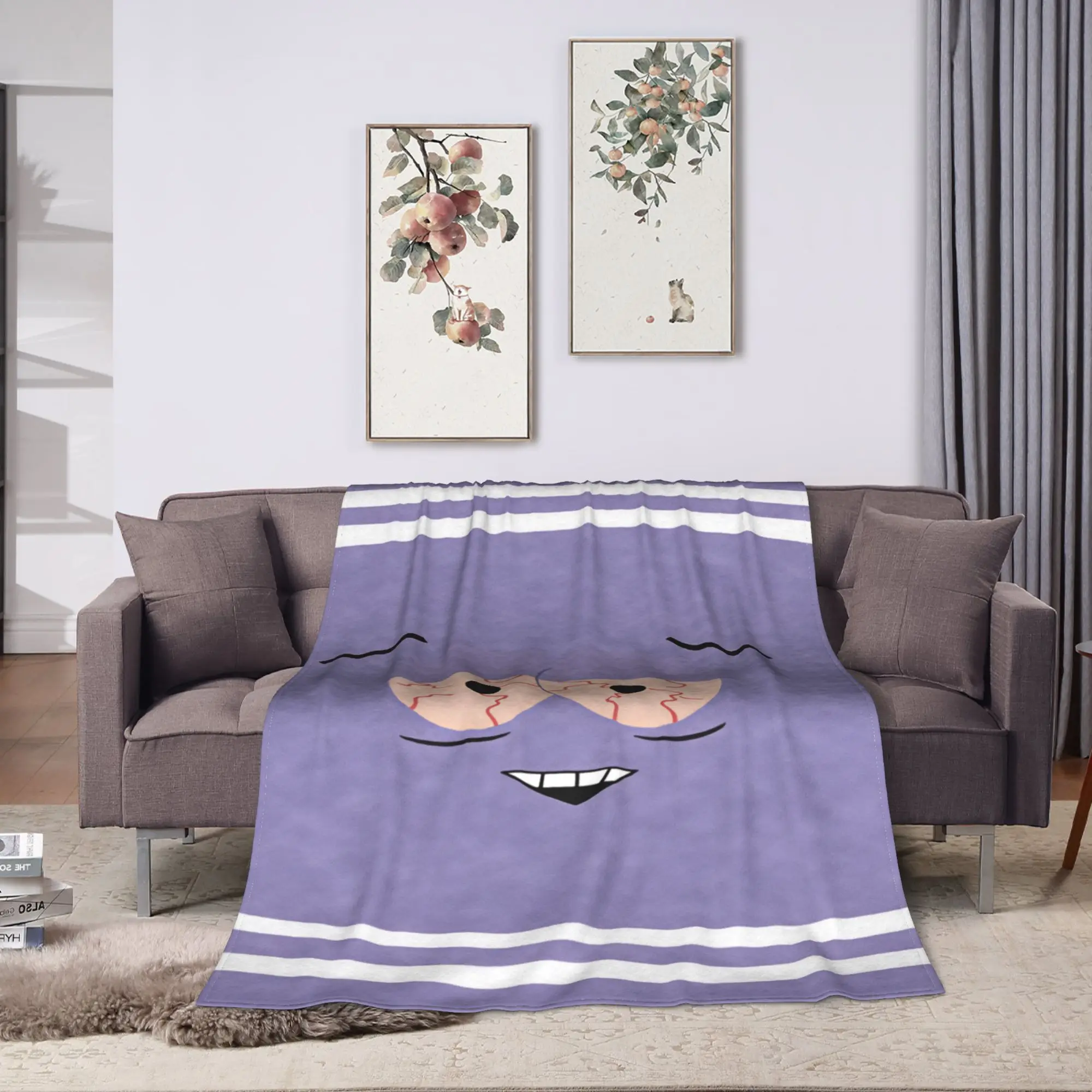 South Cartoon Park Towelie Blanket  Warm Soft Fluffy Plush Throw Blanket For Living Room Camping Flannel Bedspread Bed Cover