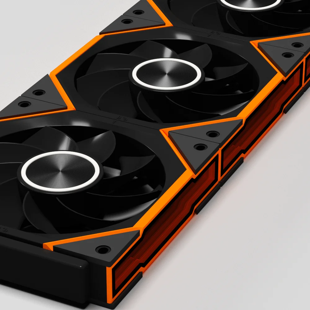 Nollie FAN GC120 ARGB Kipas Pendingin Modular Stackable Splicing PWM Diam 120mm Kipas RGB