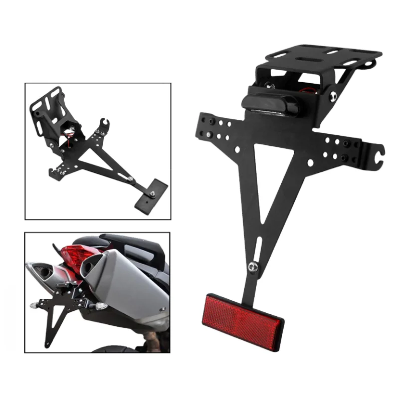 

Motorcycle License Number Plate Light Frame Holder Bracket for Universal Design Fit Most Motorcycle Yamaha Honda Kawasaki