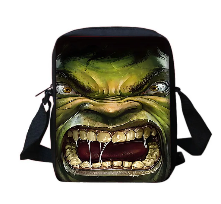 Marvels Super Heroes Hulks Boy Girls borsa a tracolla stampata borsa a tracolla per bambini borsa Casual per uomo donna borsa per la spesa