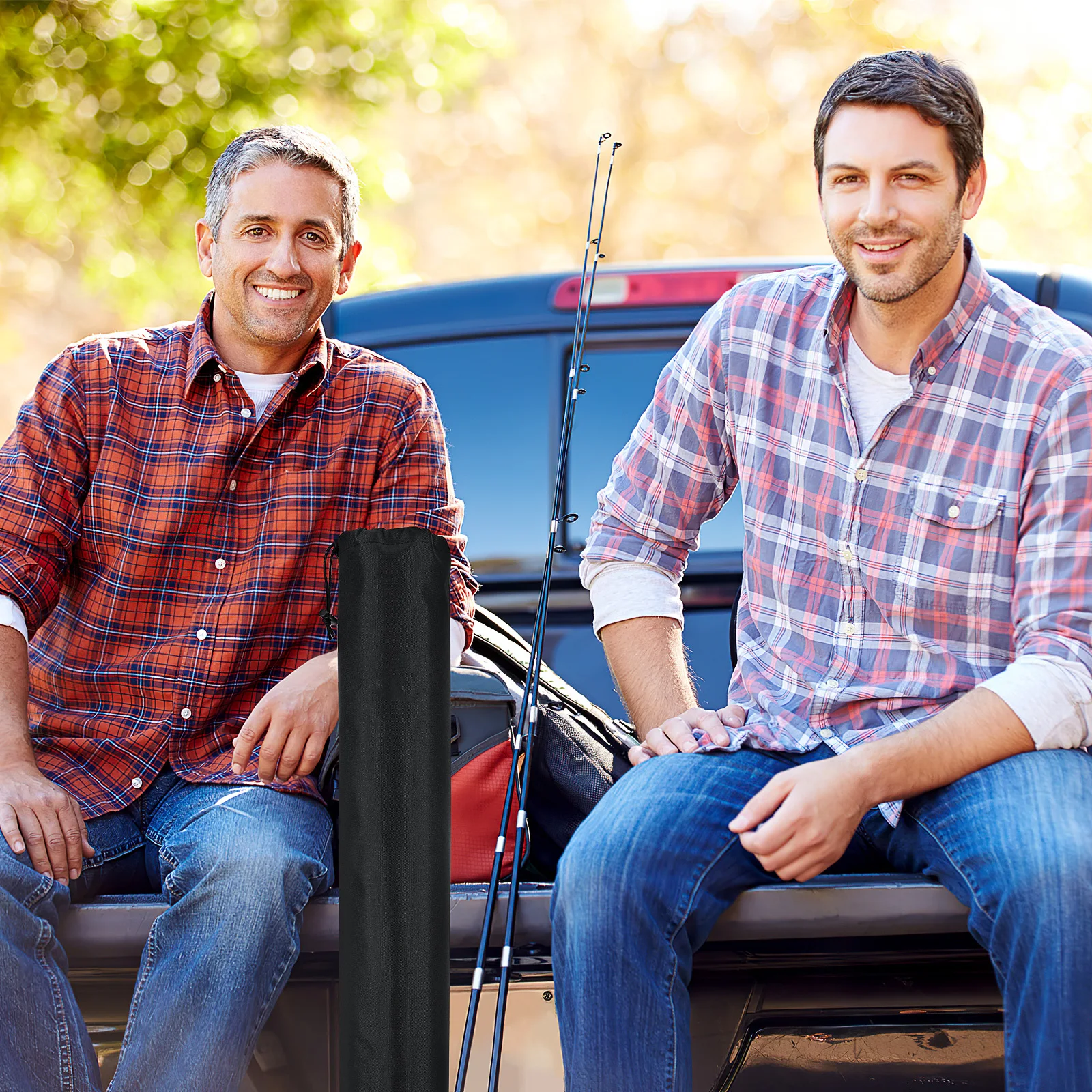 دائم الصيد رود حقيبة التخزين المحمولة قماش الحقيبة ل عمود الخيمة التخييم الملحقات طوي المنظم فائدة #5