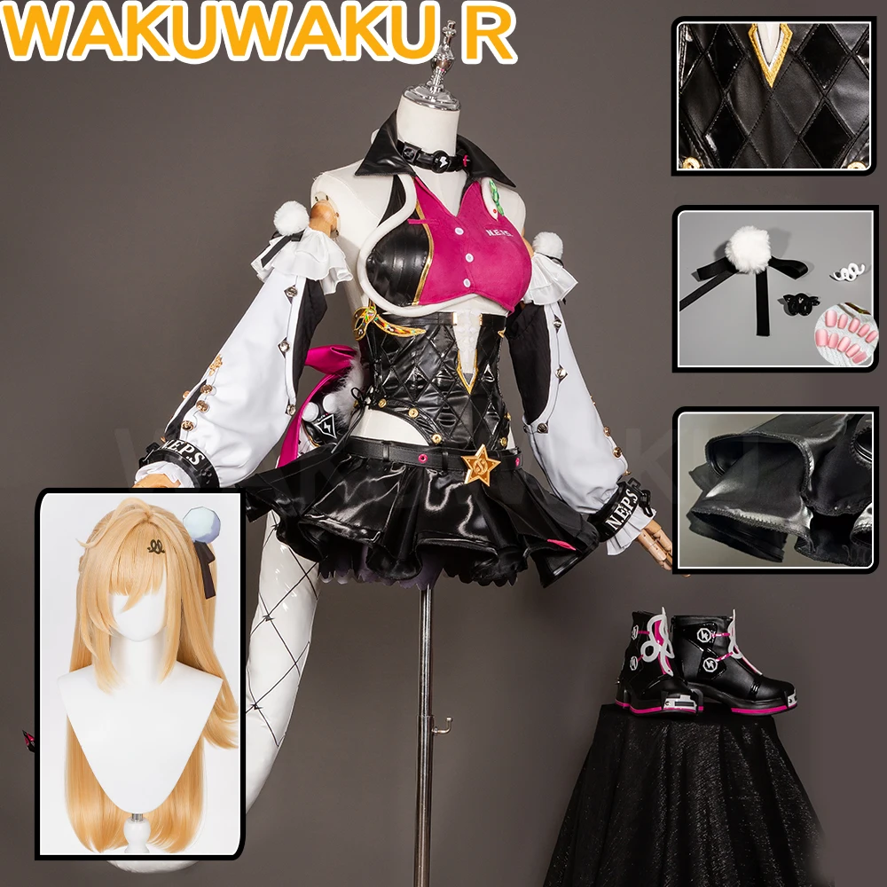 

IN STOCK Cissia Cosplay Costume Game Zenless Zone Zero WakuWaku-R ZZZ Sexy Women Tail Cissia Cosplay Costume Wig Nails
