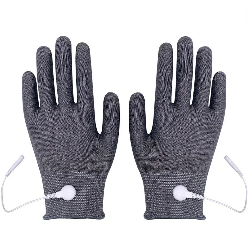 Silver Fiber Physiotherapy Gloves DDS Massage Gloves External Conductive Energy Biological Body Control Gloves