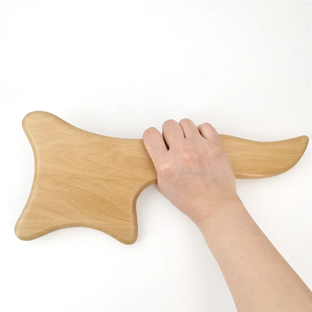 Wooden Lymphatic Drainage Massager Paddle Manual Anti-Cellulite Gua Sha Tool Muscle Pain Relief Soft Tissue Therapy Device