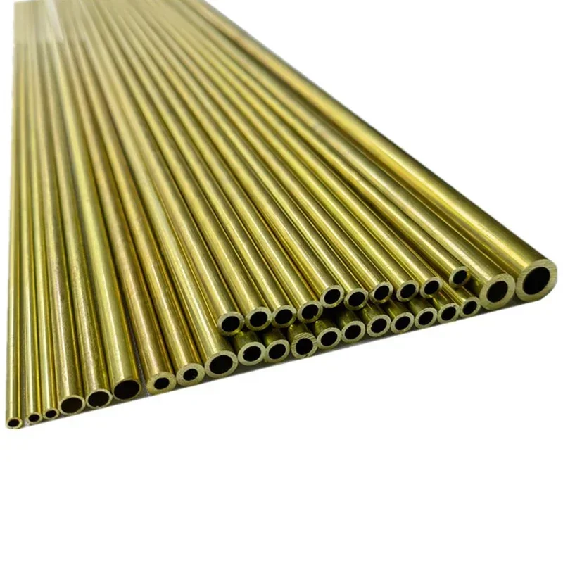 H62 Brass Tube Capillary Tube Hollow Tube OD1/1.2/1.3/1.5/1.6/1.8/2/2.5/3/3.5/4/4.5/5/5.5mm Wall Thick 0.15mm-1.5mm Length 500mm