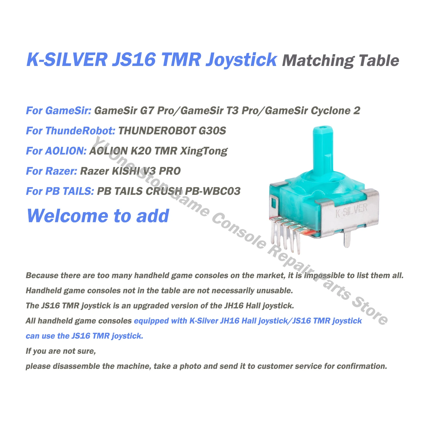Fotografia 7: Joystick eletromagnético k-prata js16 tmr, 2 peças, para gamesu g8/chicken g8 para flydigi vader 3 pro 3d analógico