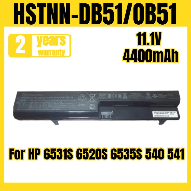 

Аккумулятор для ноутбука HSTNN-DB51/OB51 для HP 6531S 6520S 6535S 540 541, новый, большой емкости, 11.1В, 4400мАч