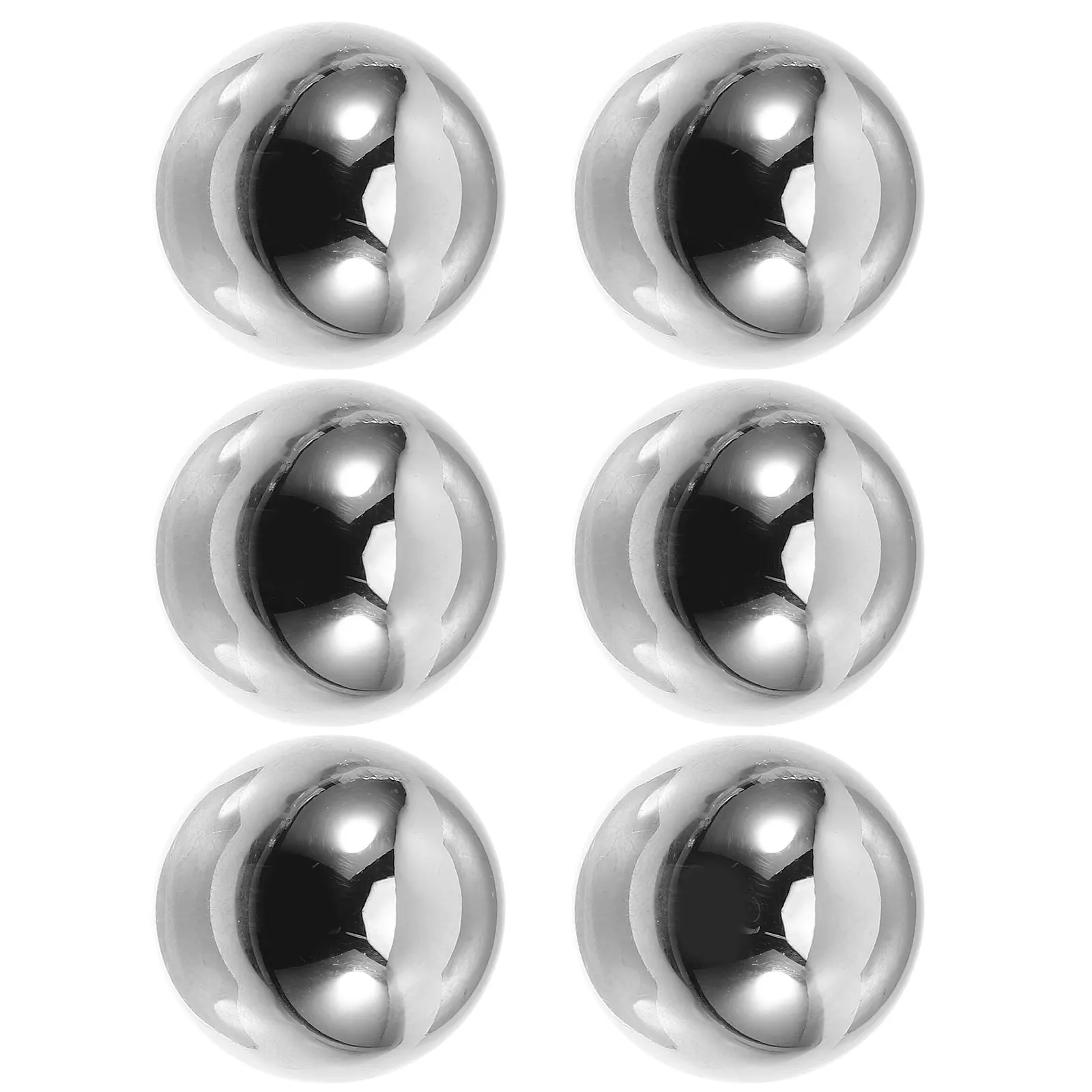 

6pcs Stainless Steel Ice Balls 25MM Reusable Whiskey Stones Non Melting Drink Chillers Silver Metal Ball Gift Set