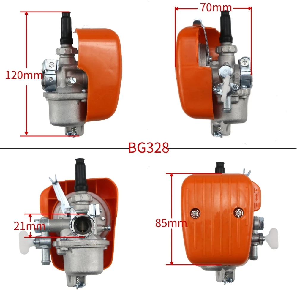 العشب الانتهازي القاطع جزازة العشب آلة تقطيع الفراشي المكربن مع فلتر الهواء ل Mesin Rubos Ogawa Cg328 SUM328 BG328 T328 Tl33 Tb43