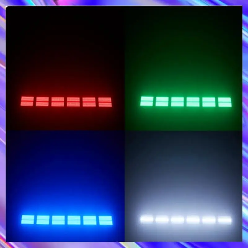 

A24U 4X 60 Вт Mni Светодиодный стробоскоп RGB 3в1 8 перегородок + белый 8000K 4 портации DMX Super Bright Dj Wash Bar Стробоскоп Stage EU Plug