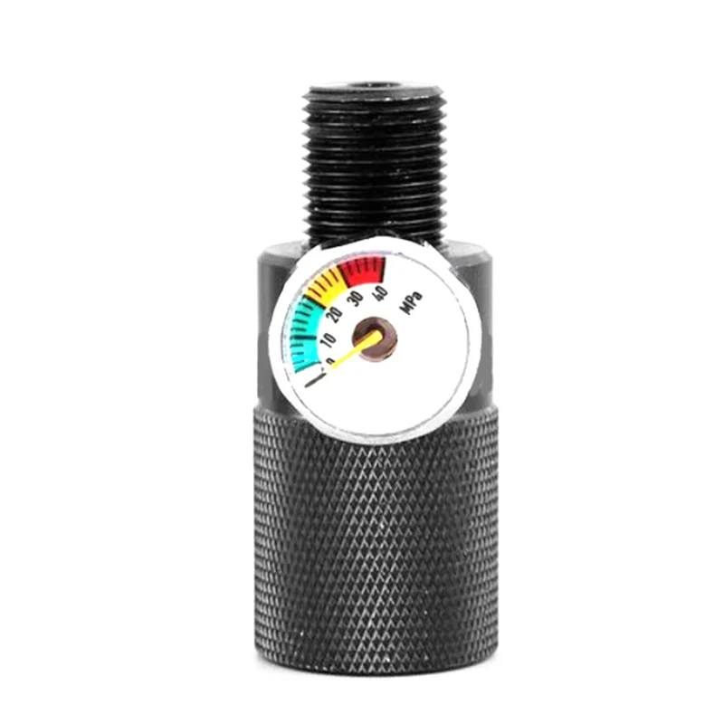 ABKU-High Pressure Gas Bottle Valve Adapter Inflatable Adapter Pressure Gauge Inflatable Adapter Double-Hole Pressure Valve