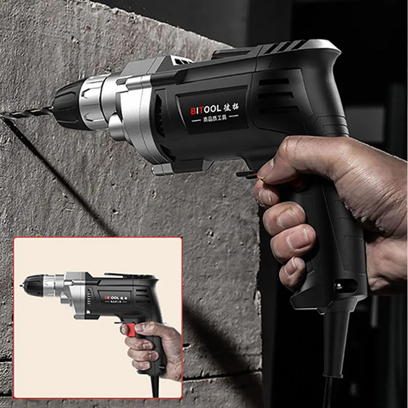 220V Industry Impact Drill Multifunction 220V Electric Hammer Pick Handheld Small Electric Drill Hole Drilling Pistol Drill