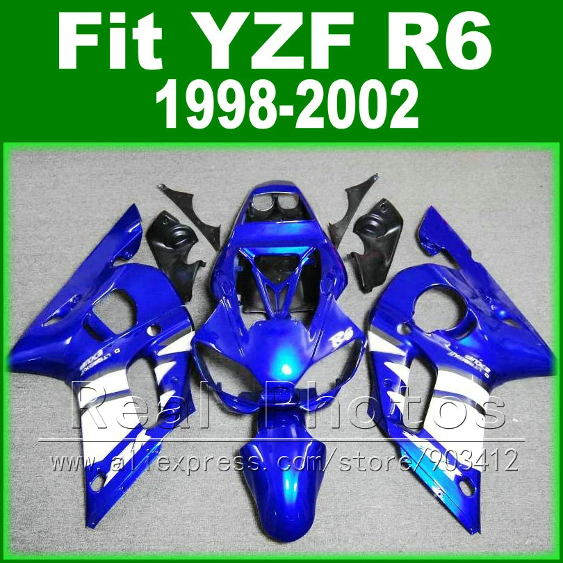 

New Brand New body kits for YAMAHA R6 fairing 1998 1999 2000 2001 2002 roylblue and black Fit YZF R6 fairings 1998-2002