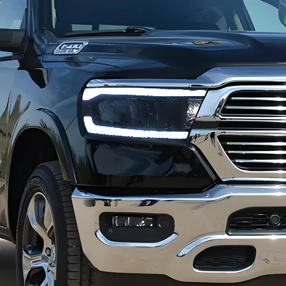 

Автомобильные передние фары для Dodge 2019-2023 RAM 1500 2500 3500 светодиодные автомобильные фары с динамической сборкой, обновленные аксессуары для линз проектора