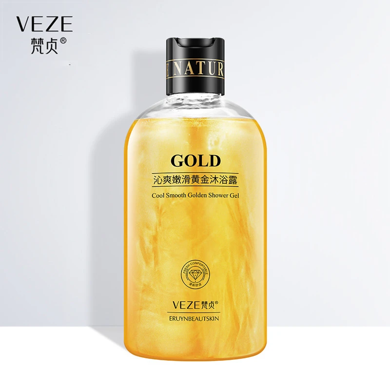 Gel Douche Or 24K, Mousse de Nettoyage en Profondeur, Lavage du Corps, sexuellement Longue Durée, Blanchiment de la Peau, Hydratant, Nourrissant,