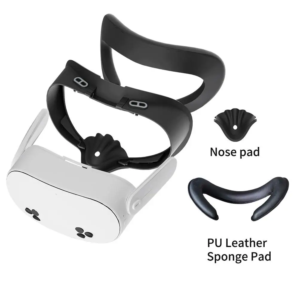 3 In 1 Eye Pad Facial Interface Bracket Accessories For Oculus Quest 3S Breathable Sweat Guard Face Pad Silicone Nose Pad