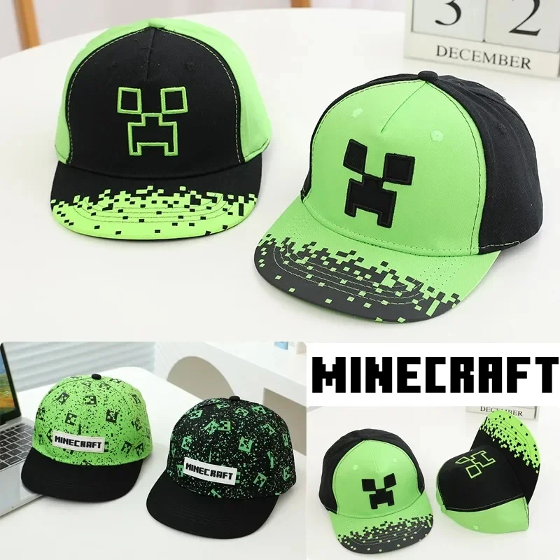 Minecraft Creeper gorra de béisbol niños algodón Hip Hop moda sombrero para el sol deportes niños niñas juego Anime sol viseras sombrero divertido gorra con visera