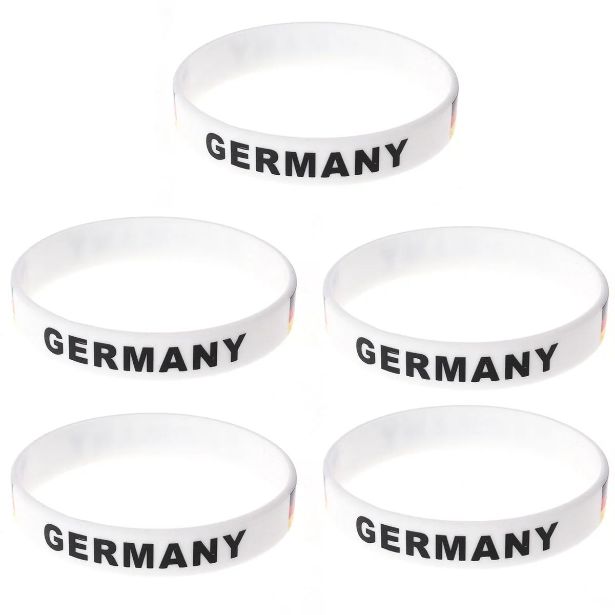 5pcs Eco-Friendly Silicone Wristbands Soft Flexible Design For Sports Games Cheering National Flag Bracelet Australian Flag