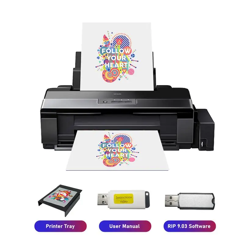 Top! A3 impresora dtf For Epson l1800 dtf printer Directly To Film heat transfers for clothing t shirt printing machine