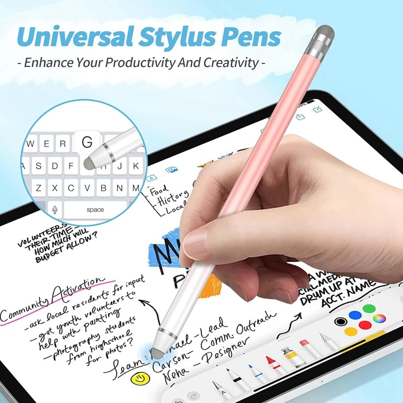 NEW-2PCS Universal Stylus Touch Pens,High Sensitivity Fiber Tips,Fit For Iphone/Samsung Tablet And All Touch Screens