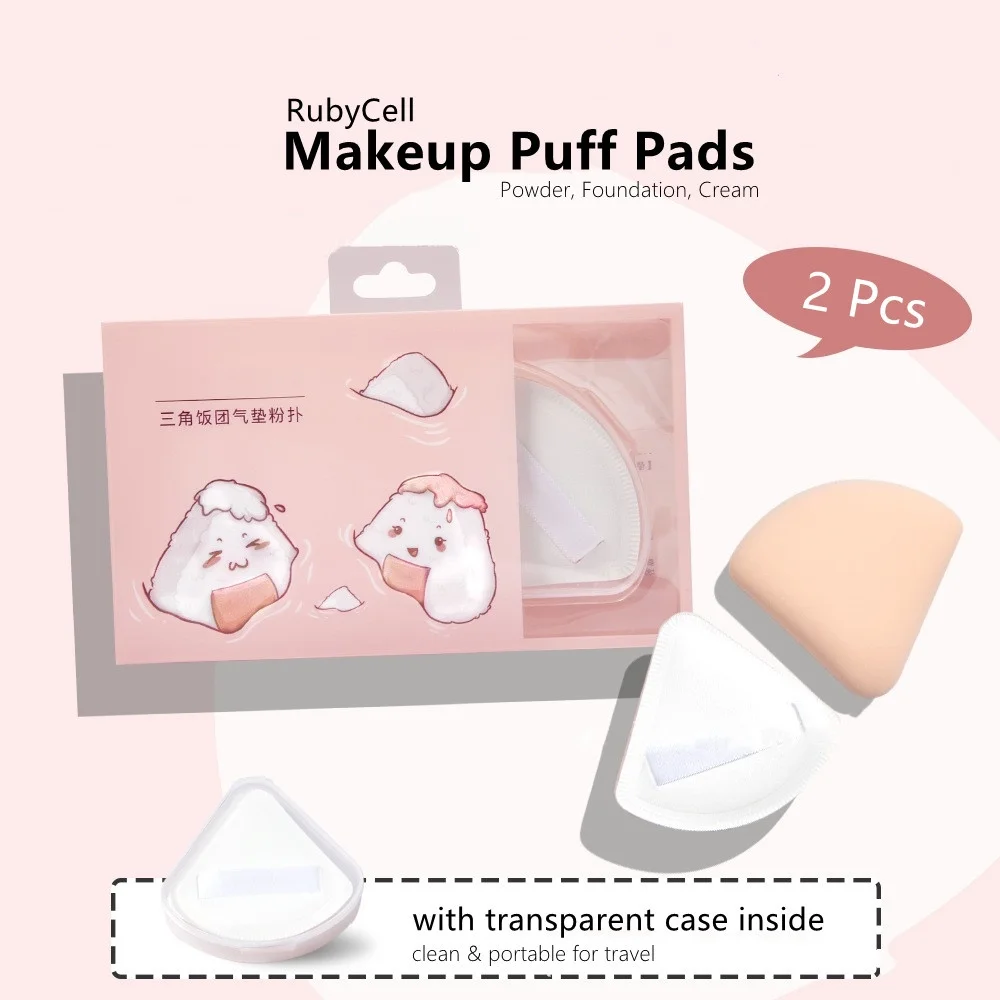 Rubycell Airy Fit Dough Puff, Cushion Makeup Pads Puff for Foundation and Powder 2pcs/set