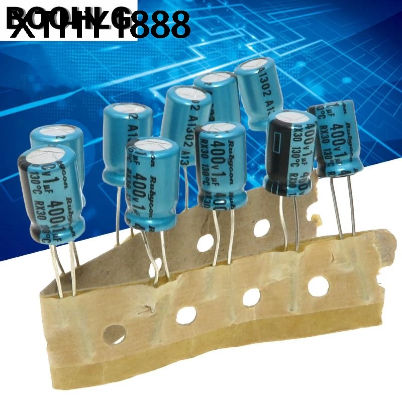10PCS 1UF 400V capacitor 400V 1UF 8X12 RX30 high temperature resistance 130 degrees