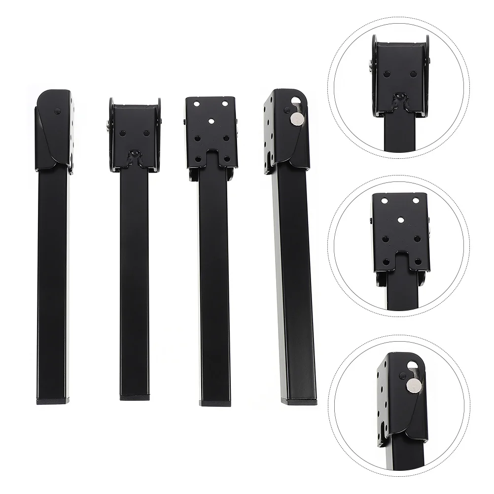 

4Pcs Heavy Duty Folding Table Legs Square Tube Design Strong Iron Construction for Desk Bed Laptop Table Repair Replacement