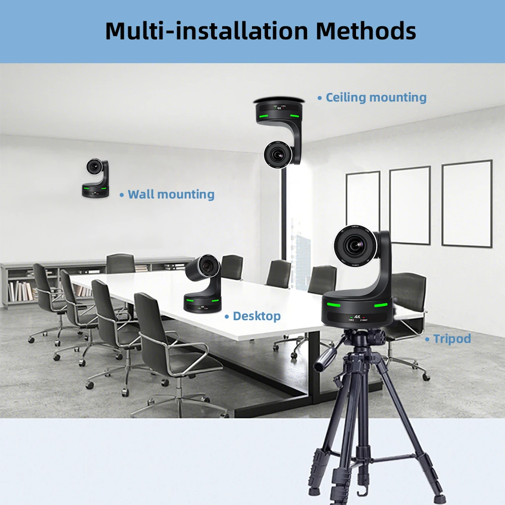 HDKATOV Auto-Tracking AI NDI PTZ Camera 20X Optical Zoom 3G-SDI/HDMI/USB3.0/LAN PoE FHD 4K 30FPS Live Streaming For Church