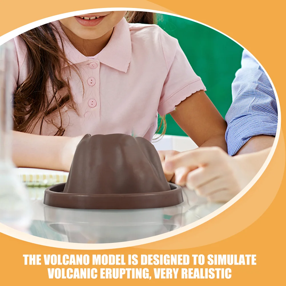 10 Pcs Volcano Experiment Kit Toy Small Model Science Accessories Coffee Plastic Child