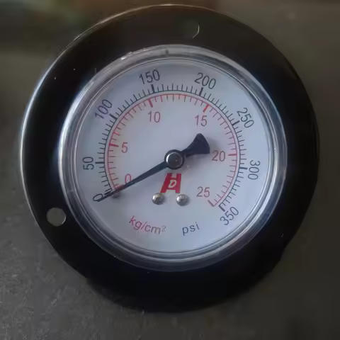 Y60-ZT,2.5" 60mm panel dry type pressure gauge , manometer ,PT1/4" back thread,with front flange