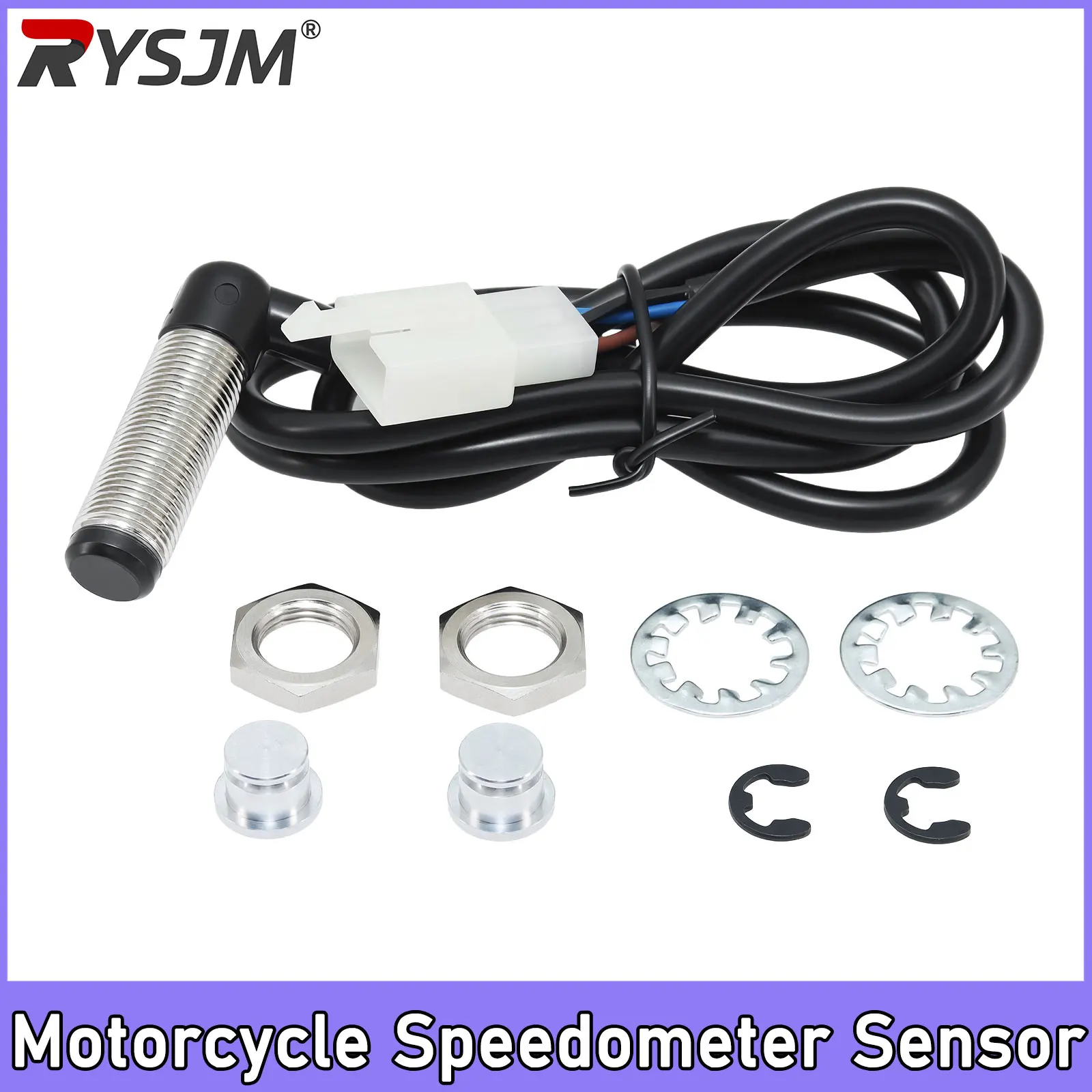 Motorcycle Speedometer Sensor for 1-4 Cylinder Motorcycle Speed Meter Sensor Cable Scooter Durable Motorcycle Accessories