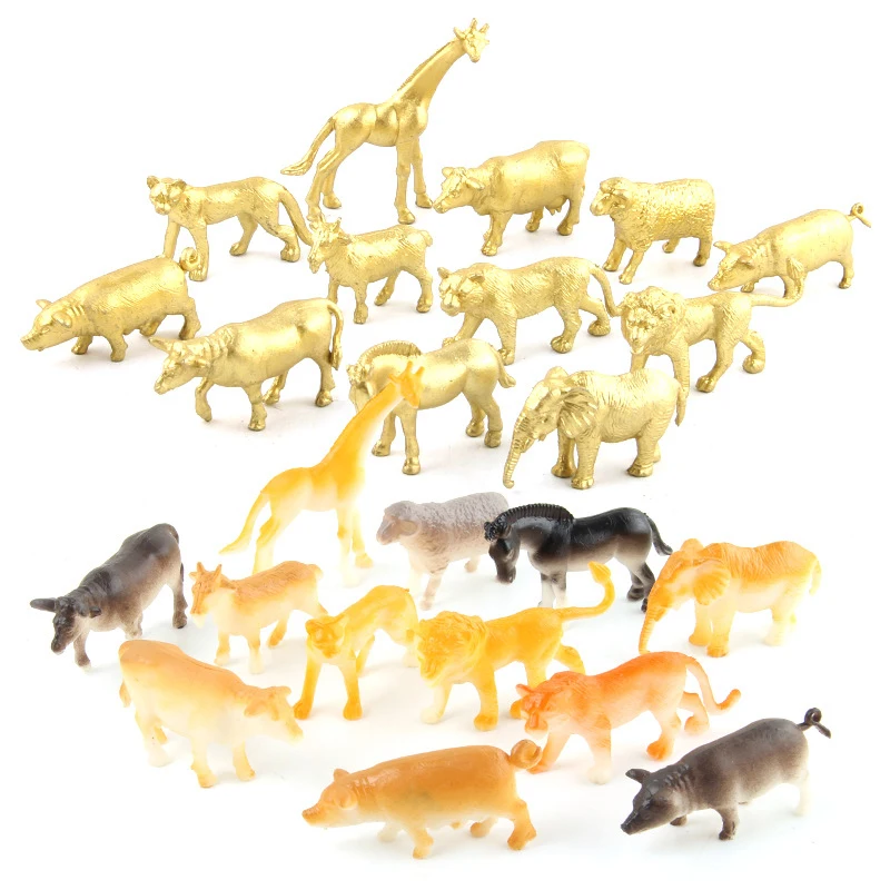 

12Pcs Forest Animals Figures Toy Model Giraffe Lion Kids Education Cognitive Model Toy Kids Gift Microlandscape Dollhouse Decor