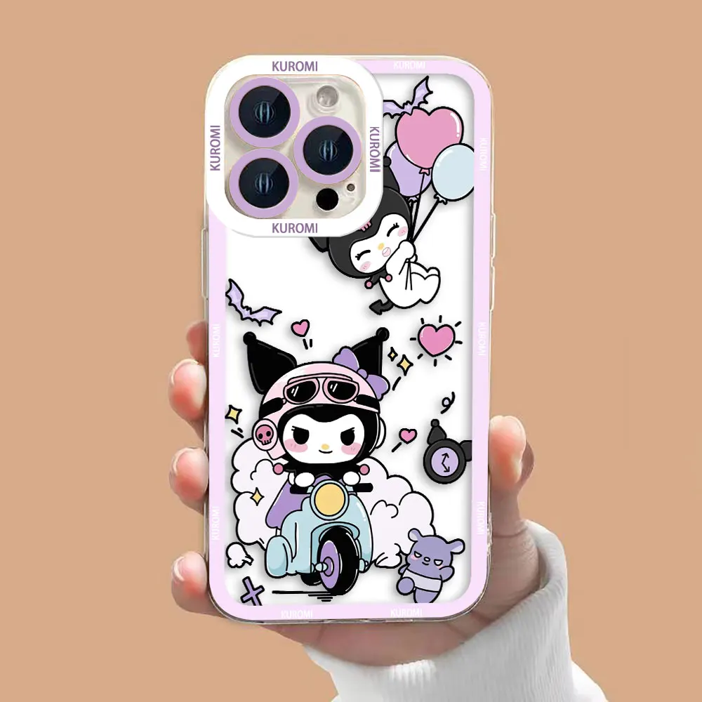 Cute Cartoon Kuromi Cat Clear Case For Infinix HOT 40 30 30I 20 20I 20S 9 12 12I 11 11S 10 10I 10S 8 ZERO 20 30 SPARK 10 20 Case