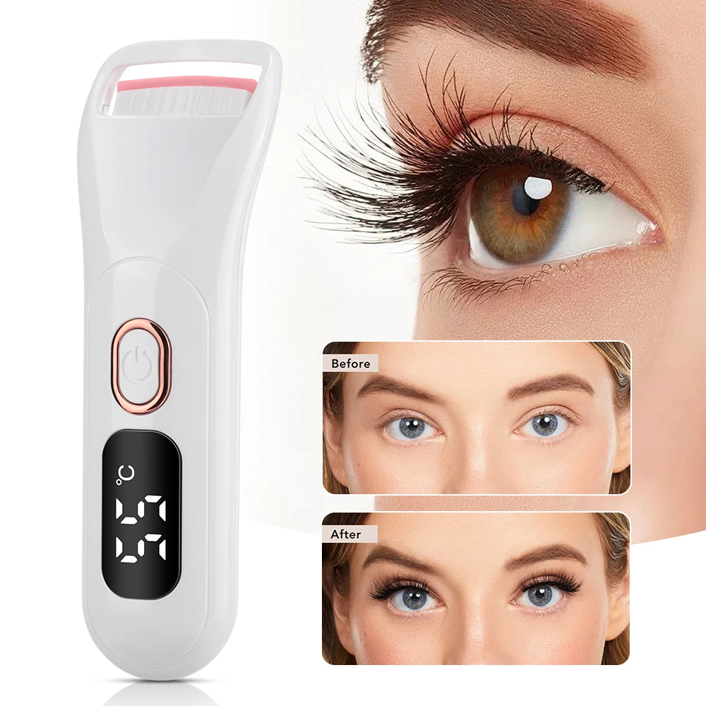 

Naturally Curled Electric Eyelash Curler Intelligent Temperature Control Styling Make Up Eyelashes Curl Lasting Lash Curler Tool
