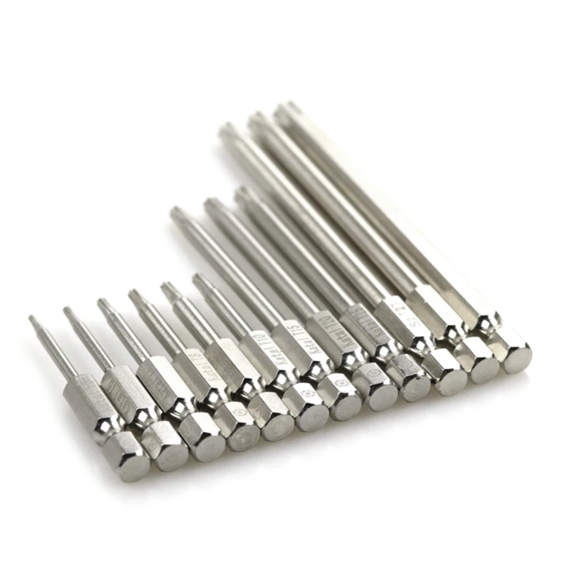 Affidabile set cacciaviti Torx da 12 pezzi/set, cacciaviti esagonali lunghi T 6-T40