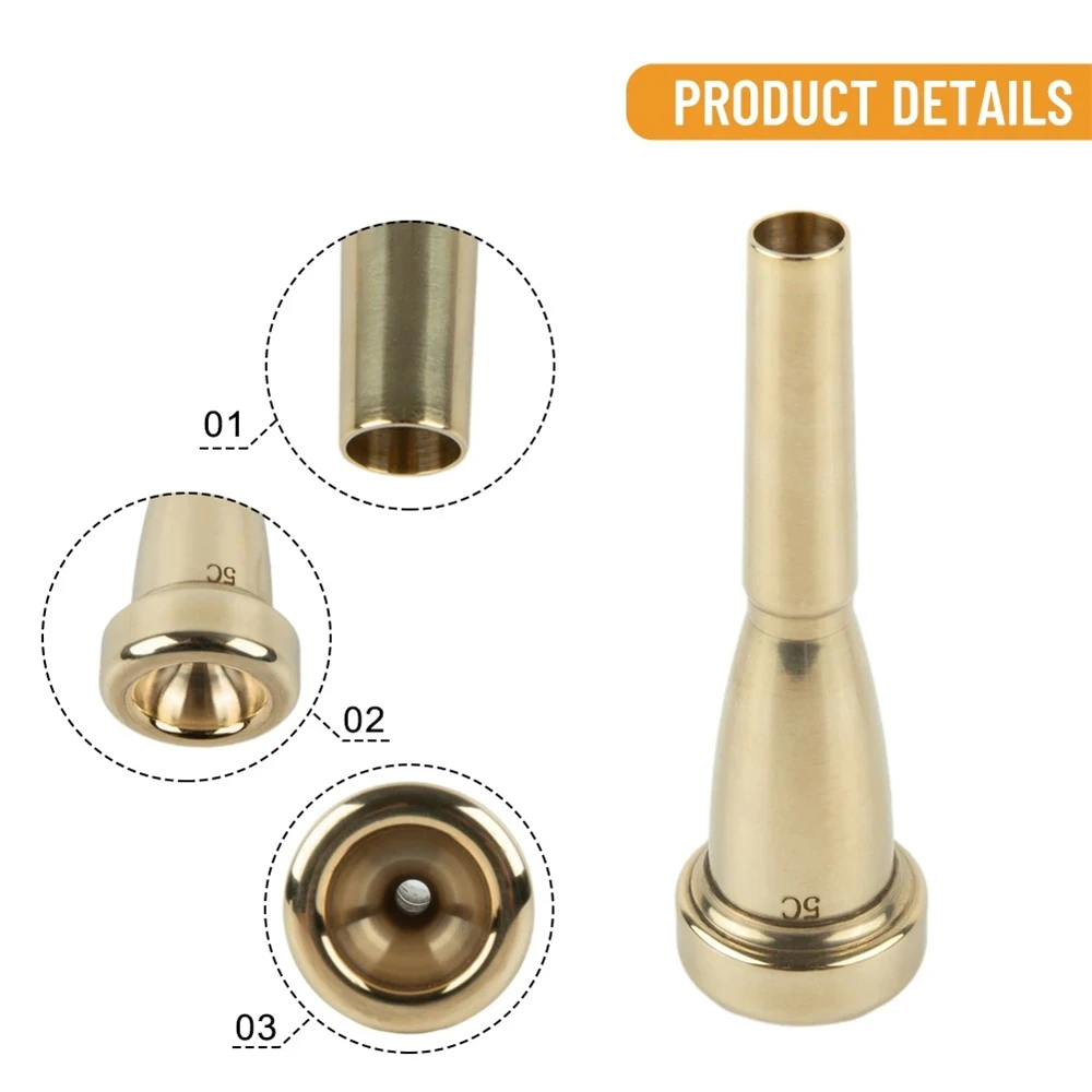 قطعة فم بوق ذهبي وفضي فاخر 3C 5C 7C، درجة احترافية لأفضل صوت غني، هدية لاعب متقدمة، شحن سريع