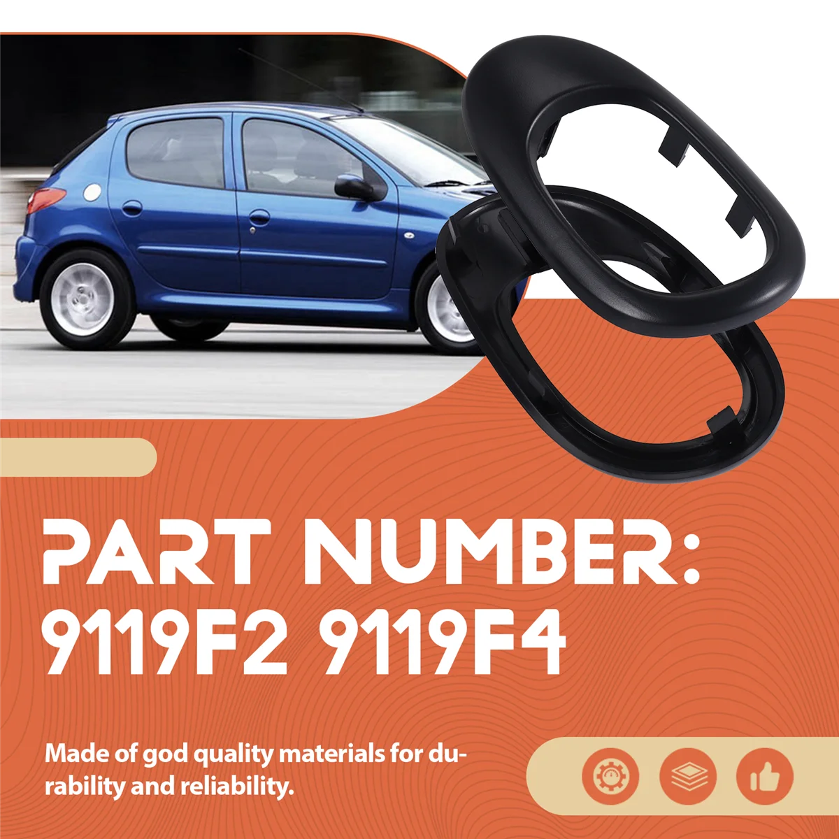 N29R_Peugeot 206 207، سيتروين C2 مقابض داخلية غطاء إطاري