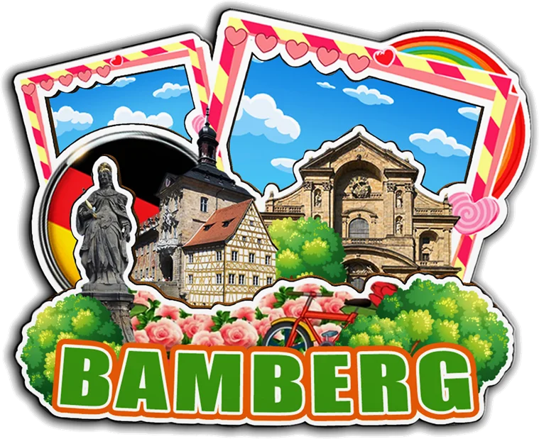 Decorative Magnets for Bamberg Germany City Landmark Unique Souvenirs 3D Wooden Fridge Stickers Delightful Gifts for Friends