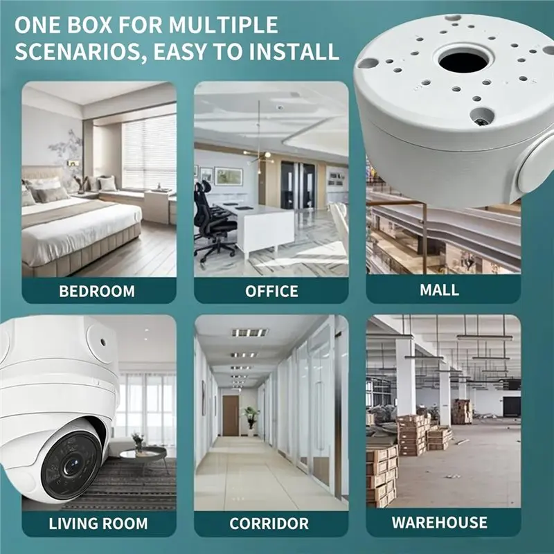 B04C-3 Pack Outdoor Junction Box For Dome IP Security Cameras