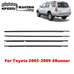 68161-35060 68163-35030 68164-35030 4Pcs Door Outer Belt Weatherstrip Window Seal Belt Molding For Toyota 2003-2009 4Runner