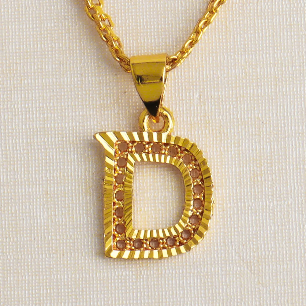 YM Letter Pendant Necklace Gold 3
