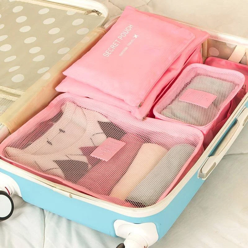 

Waterproof Travel Storage Bag Set of 6 Clothes Organizing Bags Ox Cloth Home Storage Tools Di Xin Fen Brand