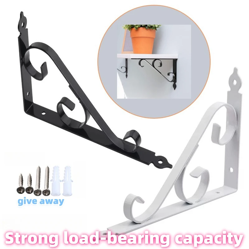 

4PCS Thickened Triangular Bracket Painted Bracket Wall Rack Wall-mounted Strong Load-bearing Support Rack Shelf Shelf Bracket