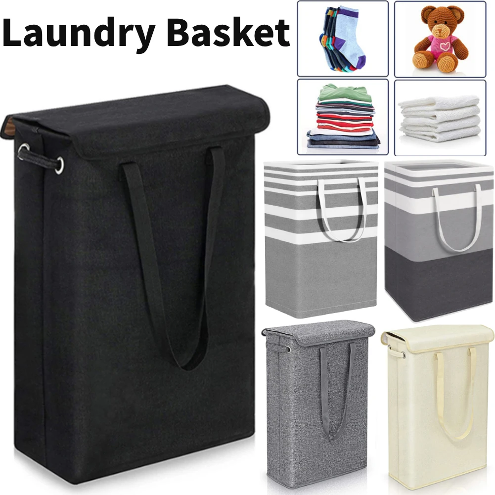 Laundry Basket Large Capacity Yoga Mat Storage Basket Narrow Laundry Hamper Storage Basket Waterproof Dirty Clothes Storage Bag