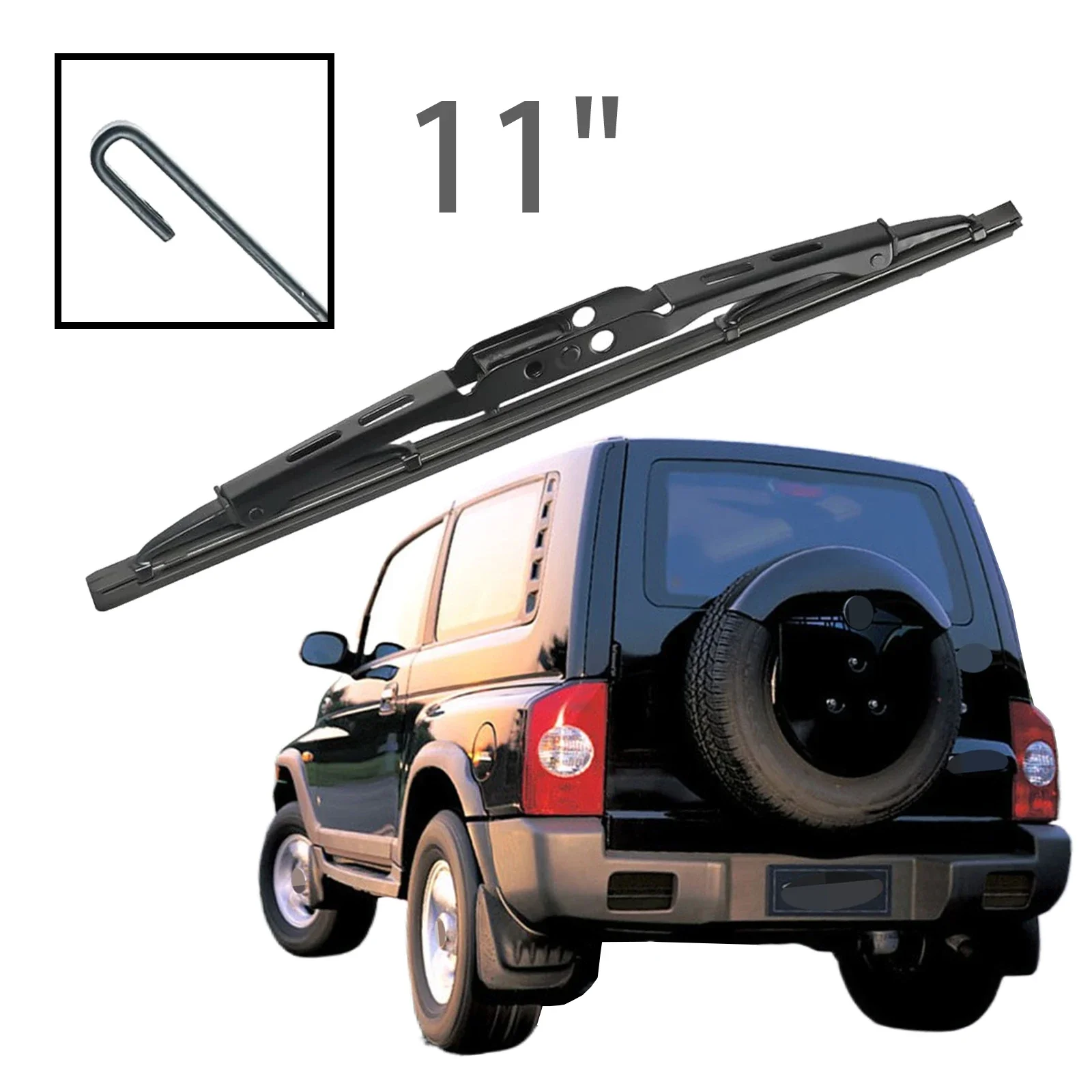 

11" Rear Windshield Windscreen Washer Wiper Blade For SsangYong Korando Daewoo Actyon Korando 1997-2006 Car Accessories